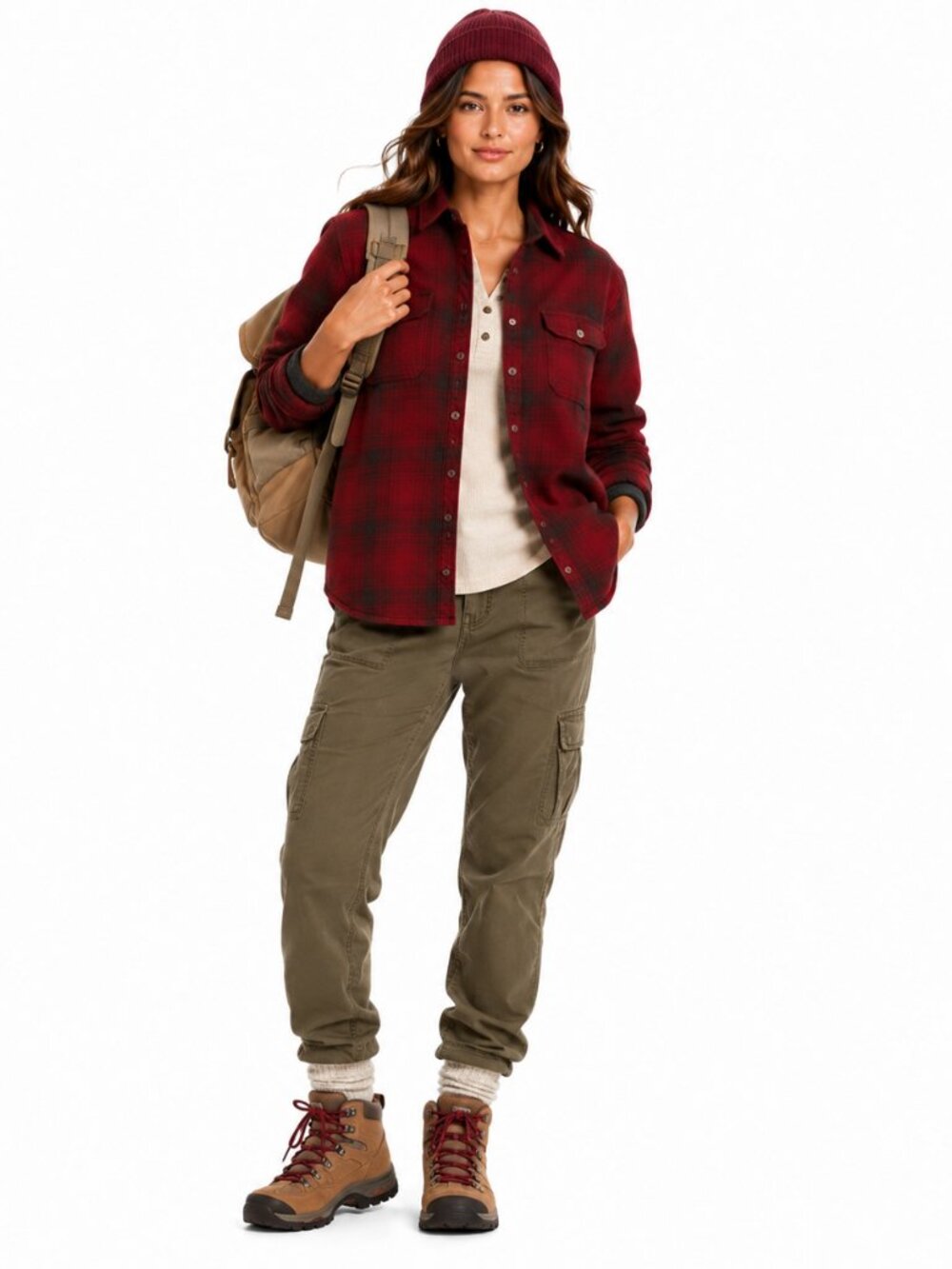 Columbia Red Plaid Fleece Lined Padded Flannel Shirt Jacket Shacket Unisex Sz S